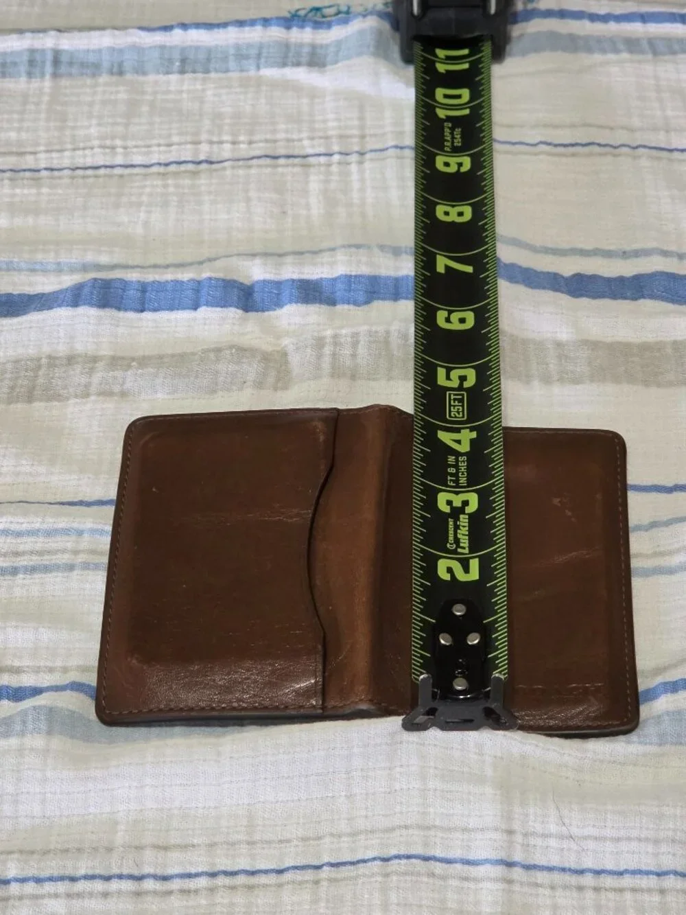 COACH 2244 Heritage Sport Calf Leather Bifold Card Case Wallet Brown Vintage Loo